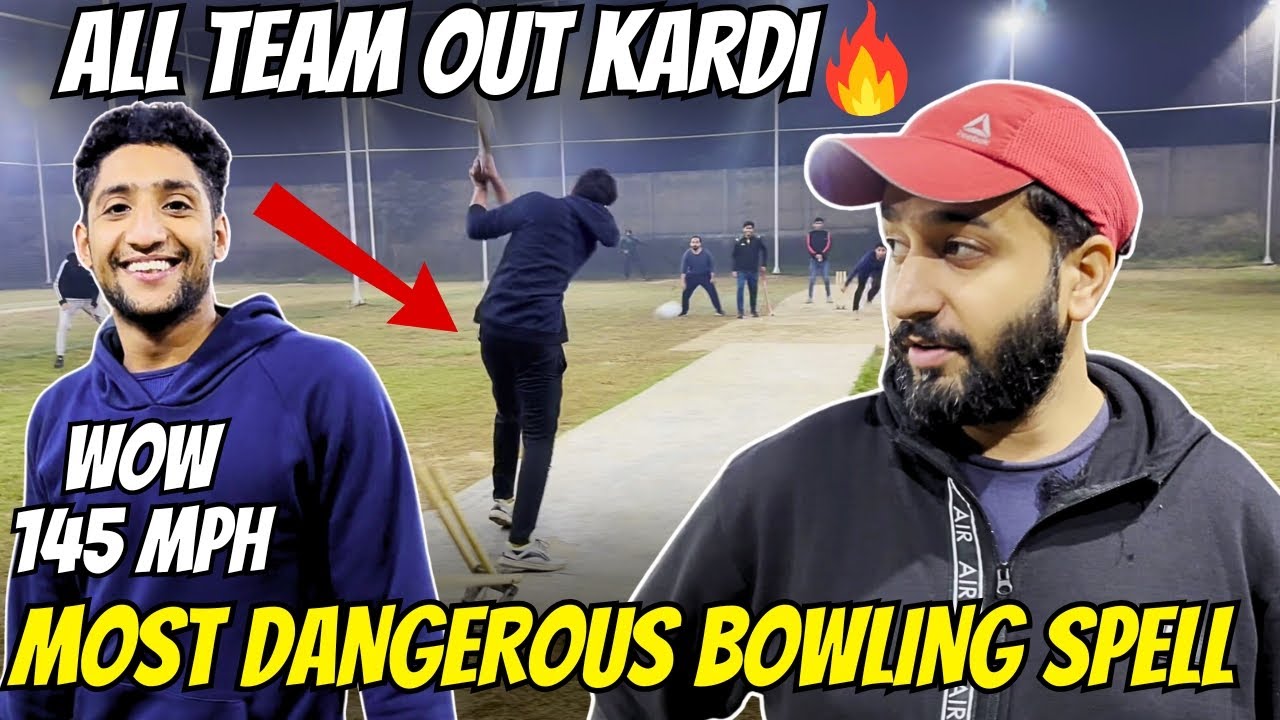 Most Dangerous Bowling Spell in History of Indoor Cricket | All Team ...