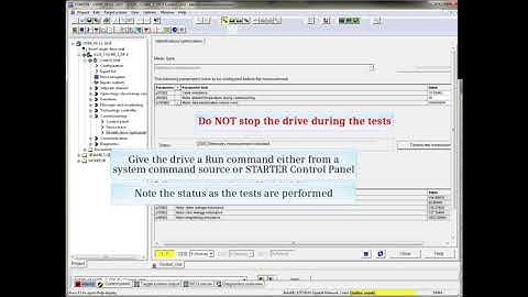 44: Perform a Motor ID Routine via Sinamics STARTER