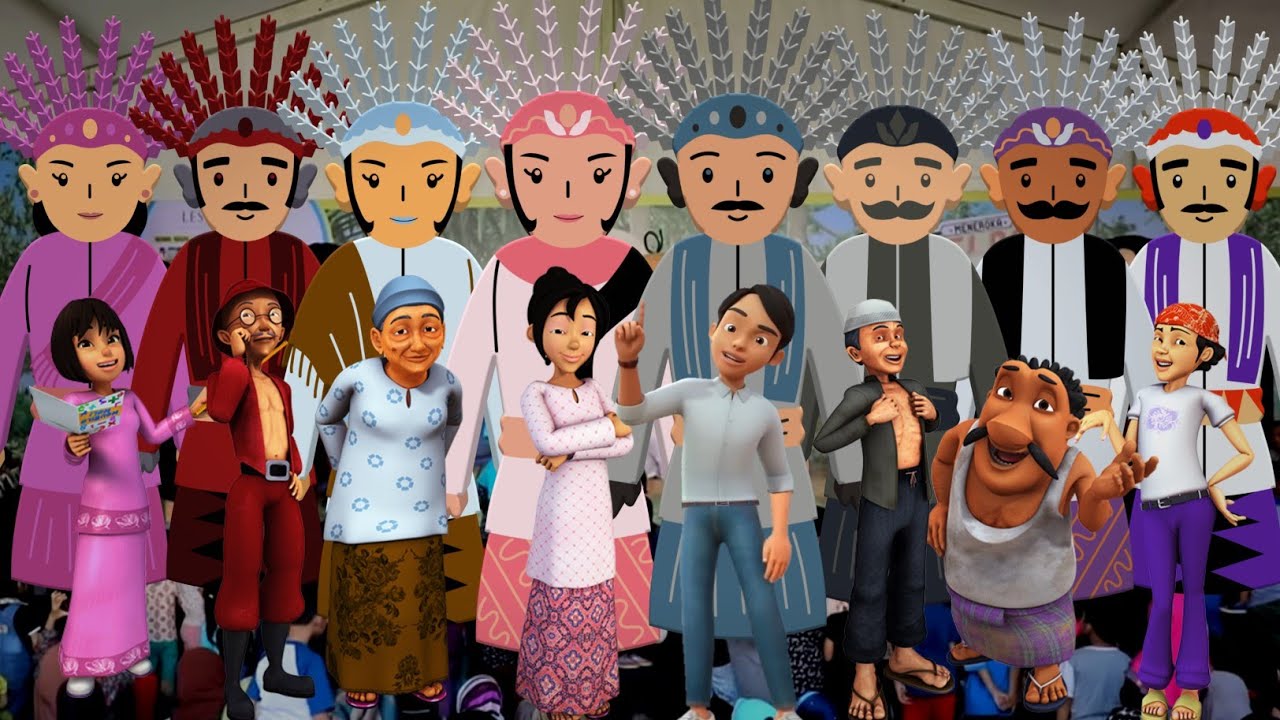 ONDEL-ONDEL BETAWI VERSI CHARACTER KELUARGA UPIN IPIN #ondelondel #upinipin