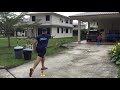 Movement from home  overarm throw combining movements