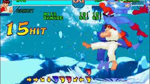 Marvel vs. Capcom - Ryu 17 Hits Super Combo