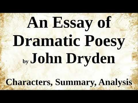 an essay of dramatic poesy by john dryden summary