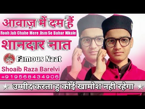 आवाज़ में दम हैं - शानदार नात || Shoaib Raza Barelvi Naat Sharif 2018 || Rooh Jab Chahe Mere Jism Se