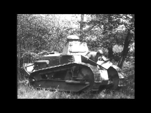 Renault FT WW1 Light Tank Demonstration Test Video Vintage Footage Forerunner of M1917 (Silent)