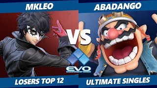 EVO 2019 SSBU - FOX | MkLeo (Joker) Vs. SNB | Abadango (Wario) Smash Ultimate Tournament L. Top 12