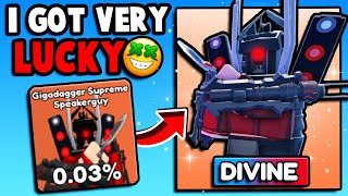 I Summoned 0.03% GIGADAGGER SUPREME SPEAKERGUY! (Bathroom Tower Defense X) by MeddysonTD 34,861 views 1 day ago 10 minutes, 21 seconds