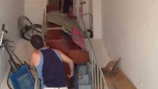 Moving 600 Pound Piano Down Stairs Montreal Demenagement Arcan