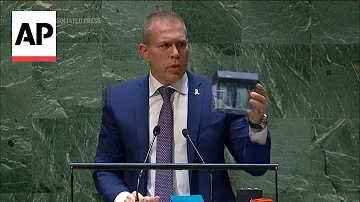 Israeli envoy shreds copy of UN Charter, denounces resolution granting Palestine new rights