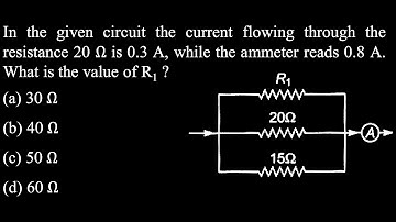In the given circuit the current flowing through the resistance 20 Ω is 0.3 A,  ED DPP 02 Q28