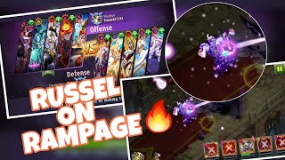 Magic Rush : Russel Burned Burst AD Lineup With His Flames 🔥😈