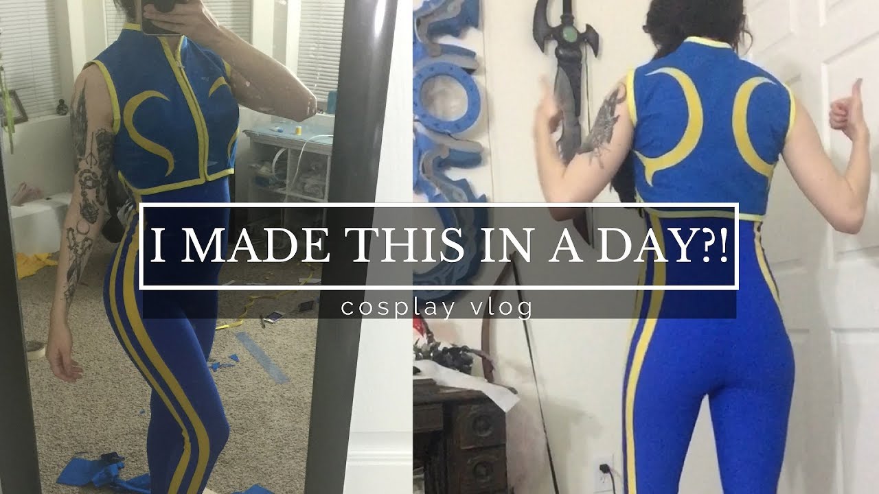 MAKING MY HALLOWEEN COSTUME IN ONE DAY!! // Cosplay Vlog