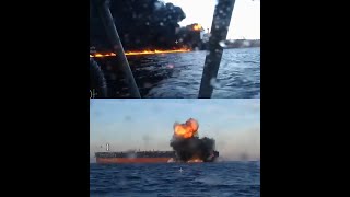 New Footage Of Marine Drone Attack On Two Russian Tankers