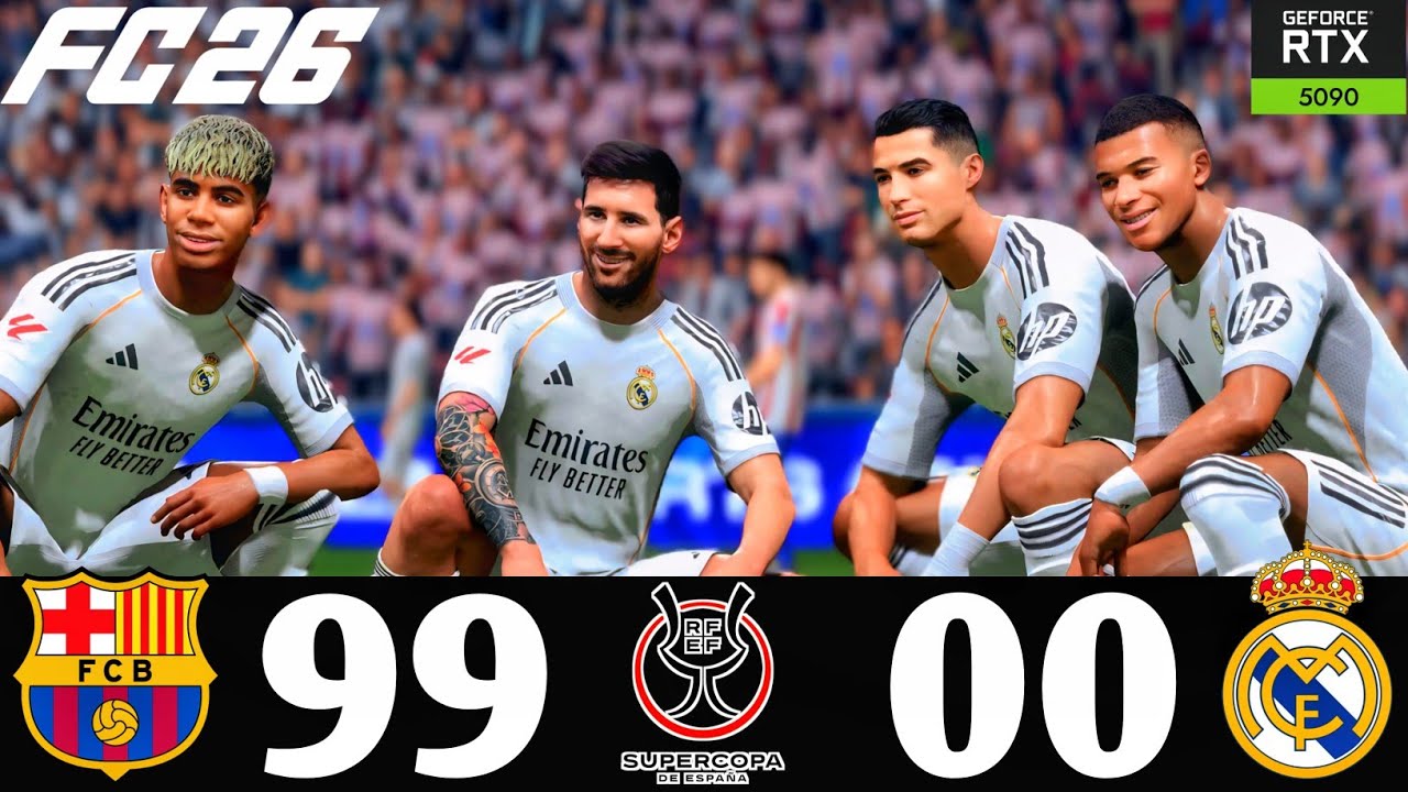 FC 26 - What Happen If Ronaldo Messi Neymar Mbappe And Yamal Play Together On FC Barcelona 