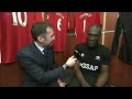 Stormzy getting starstruck by Michael Carrick