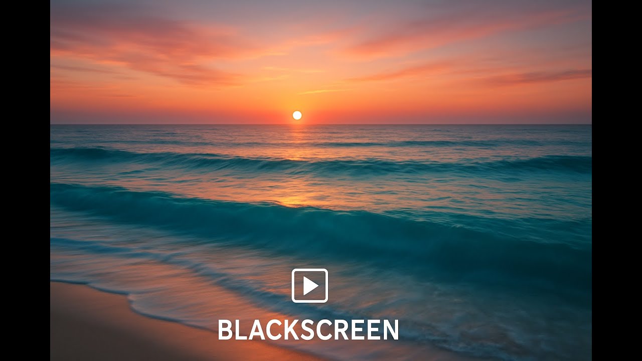 ⭐ ASMR Vagues/Waves/Olas/Ondas/波音 Écran noir • Sommeil/Sleep/Dormir