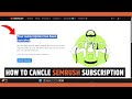 How to cancel semrush subscription [ 2025 ] | How to cancel semrush free trial | Keywords tools