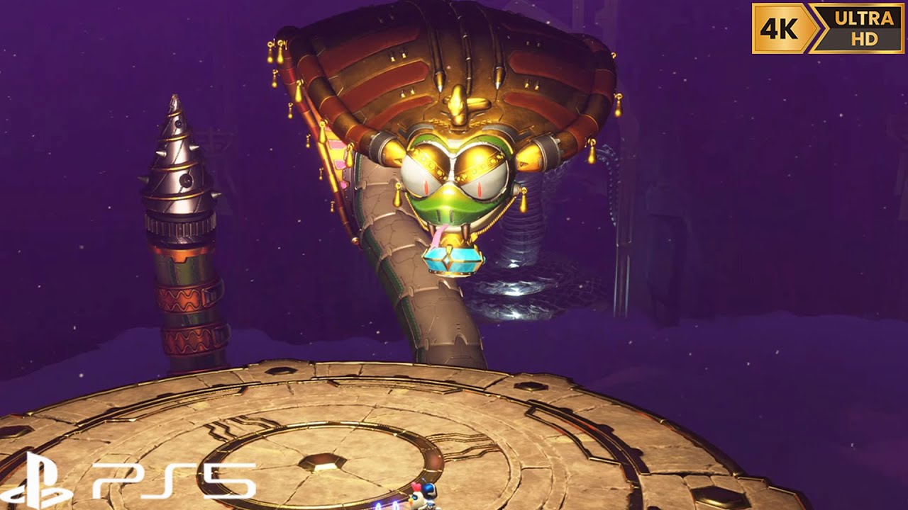 Astro Bot Big Snake (LADY VENOMARA) Boss Fight | Ultra High Realistic Graphics - PS5 [4K 60FPS]