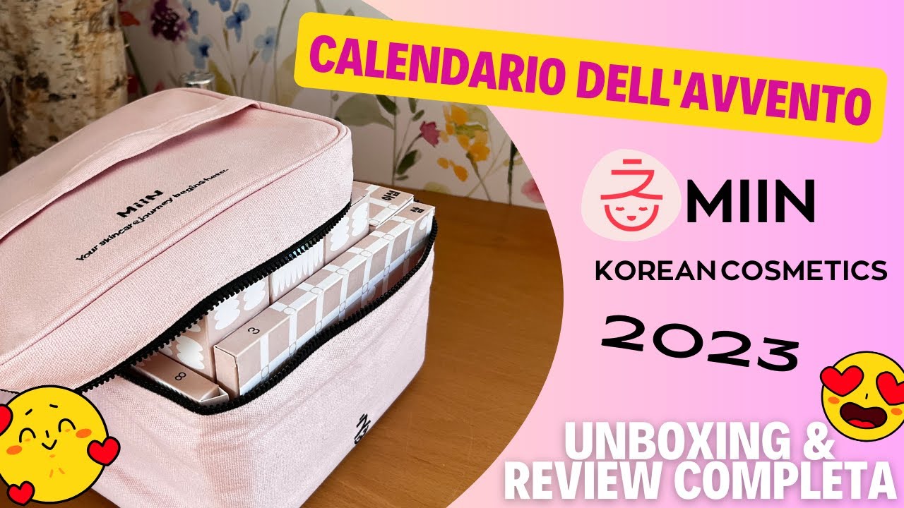 UNBOXING CALENDARIO AVVENTO MIIN 2023 Skincare Coreana- review completa Sub ENG