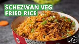 Schezwan Veg Fried Rice | Spicy Chinese Fried Rice | Vegetarian Recipes | Cookd