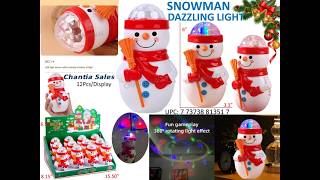 CHRISTMAS - SNOWMAN DAZZLING FLASLHLIGHT (12DIS) #31351 CHRISTMAS - SNOWMAN DAZZLING FLASLHLIGHT (12DIS) #31351