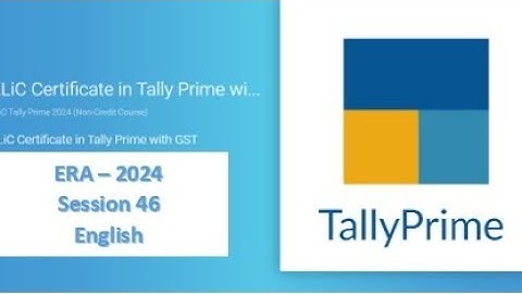 KLiC Tally Prime Era Session 46 Question English Era Session 46