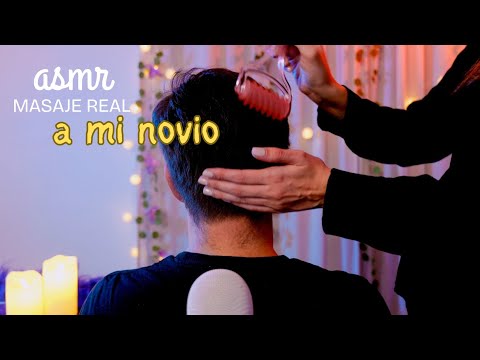 ASMR | Masaje REAL a MI NOVIO relajante con varios masajeadores