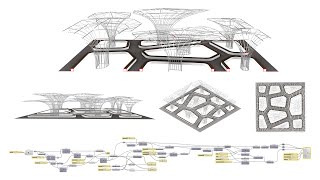 Parametric / Algorithmic Architecture - Garden subdivisions with circulation and bench seating