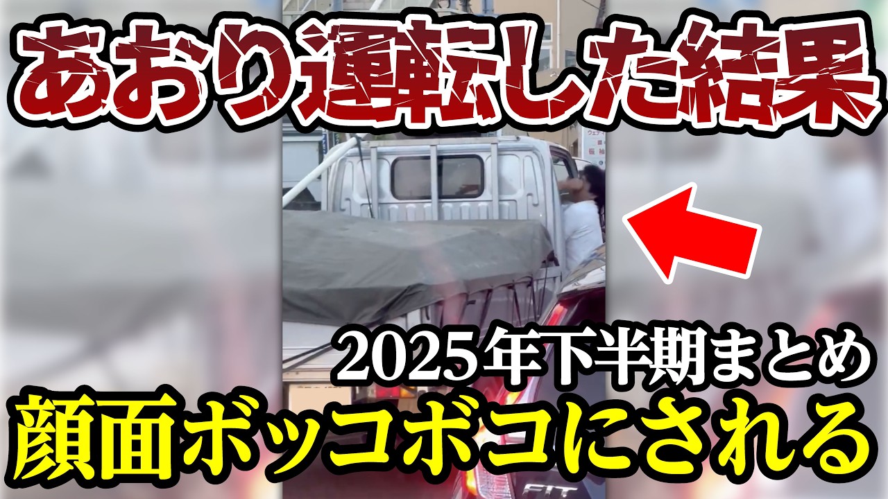 【2025年 下半期まとめ②】あおり運転した結果、返り討ちで最高にスッキリ、顔面ボッコボコ【閲覧注意】交通事故・危険運転 衝撃の瞬間【452】