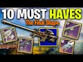 10 great weapons to have for the final shape  do not miss out destiny 2 must have weapons