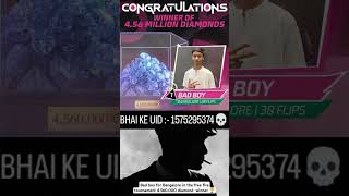 Bad Boy For Bangalore In The Free Fire Tournament 4,560,000 Diamond Winner
