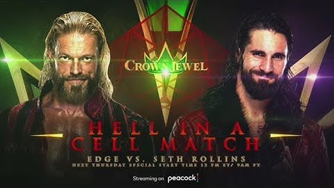WWE 2K20 Edge vs Seth Rollins Crown Jewel HIAC Prediction Highlights