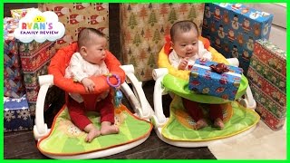 Twins Baby's First Christmas Morning 2016 Family Fun Games Ryan's Family Review Holiday Vlog screenshot 3