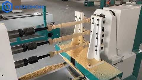 WS-L1512 CNC Wood Turning Lathe with three axis and six blades