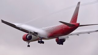 Like hedgehogs in the fog! Landing of two Airbus A350 and one Boeing 777. Sheremetyevo, 10' 2023