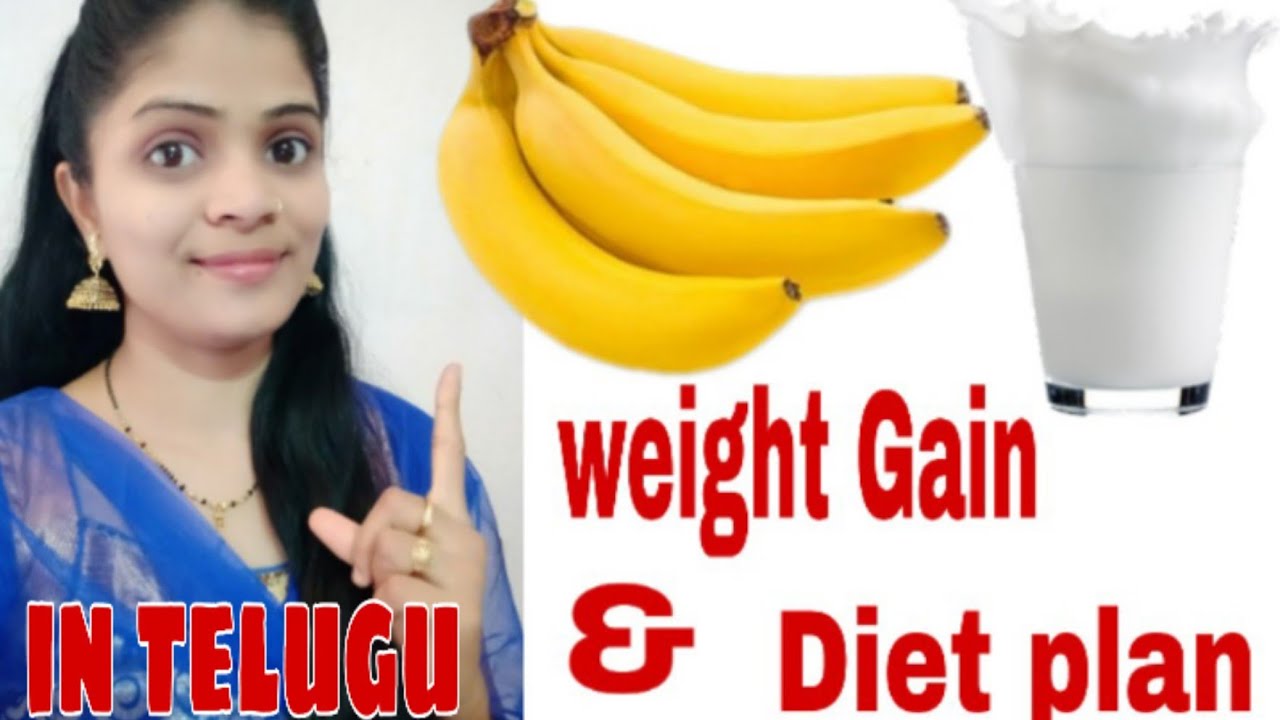 How to Gain weight in Telugu diet plan for weight Gain//8best foods