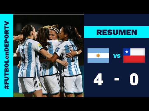 Argentina 4 - 0 Chile - RESUMEN Y GOLES - Amistoso FIFA - #FUTBOLenDEPORTV