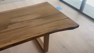 108-Inch Oak Live-Edge Dining Table — Seats 8–10