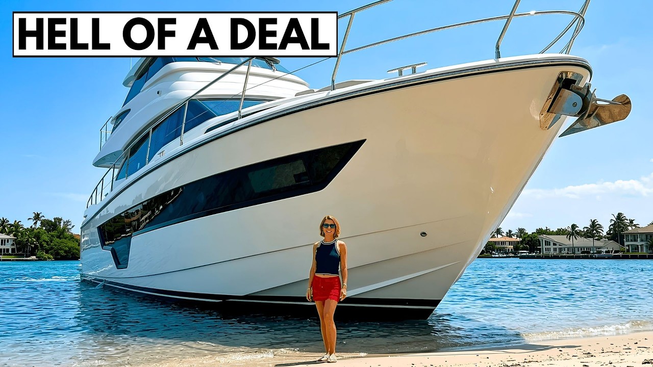 ⁣SKIP THE BUILD! 🤷‍♀️ 2024 Johnson 70 Skylounge Motor Yacht Liveaboard Tour