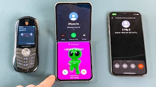 iPhone X + VERTU Porsche Call to Z Flip3 WhatsApp + Incoming Call at the Same Time + Conference Call