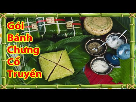 Video Gói bánh chưng bằng khuôn tết 2021, Cách gấp lá gói... - youtube