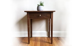 Building An Heirloom Walnut Shaker Side Table Free Plans