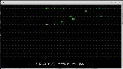 ASCII Invaders Gameplay (part 2)