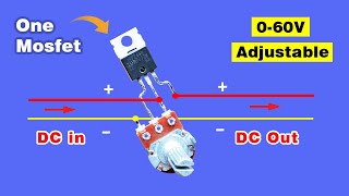 How to make adjustable voltage regulator using MOSFET, Simpe voltage controller DIY