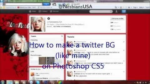 Photoshop CS5 Tutorial - Twitter Background (simple)