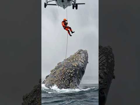 Rescue whale from barnacles by Indo sea team | Diselamatkan tim laut Indonesia