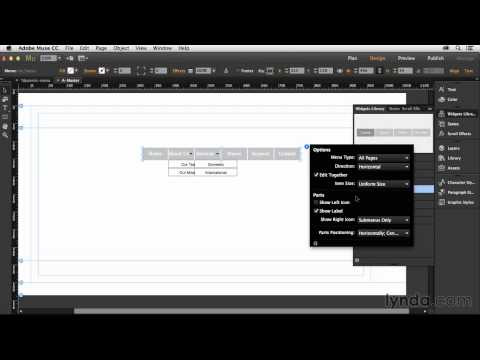 01 Creating a dynamic menu in Muse