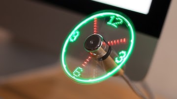 USB LED Clock Fan