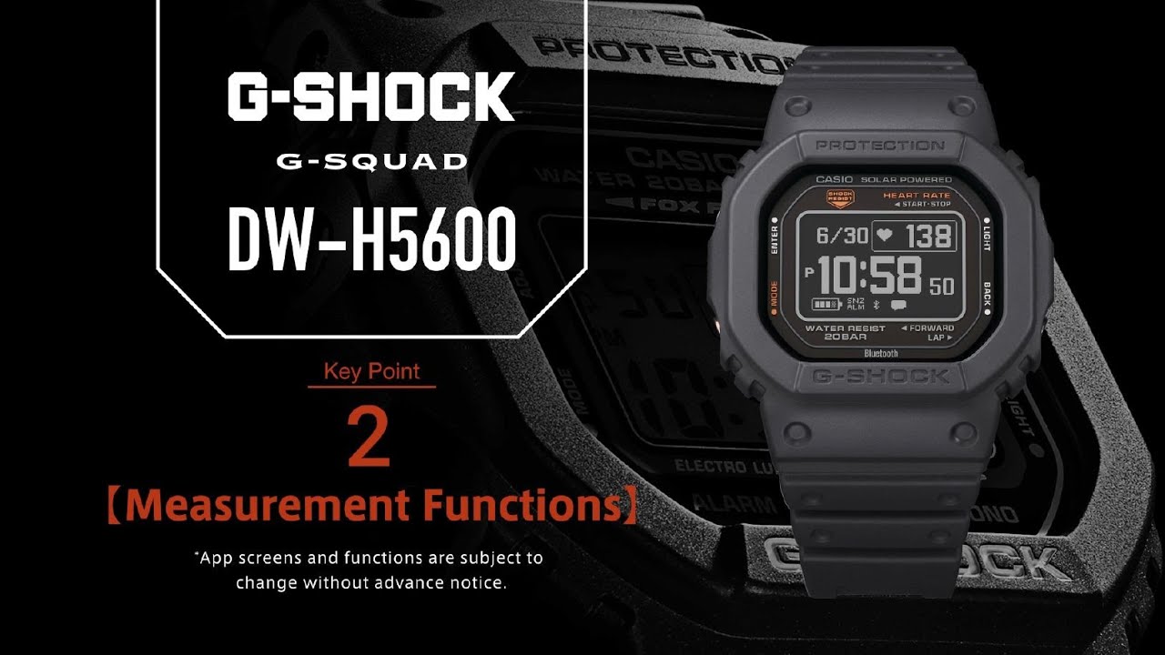 CASIO G-SHOCK G-SQUAD 5600 SERIES DW-H5600