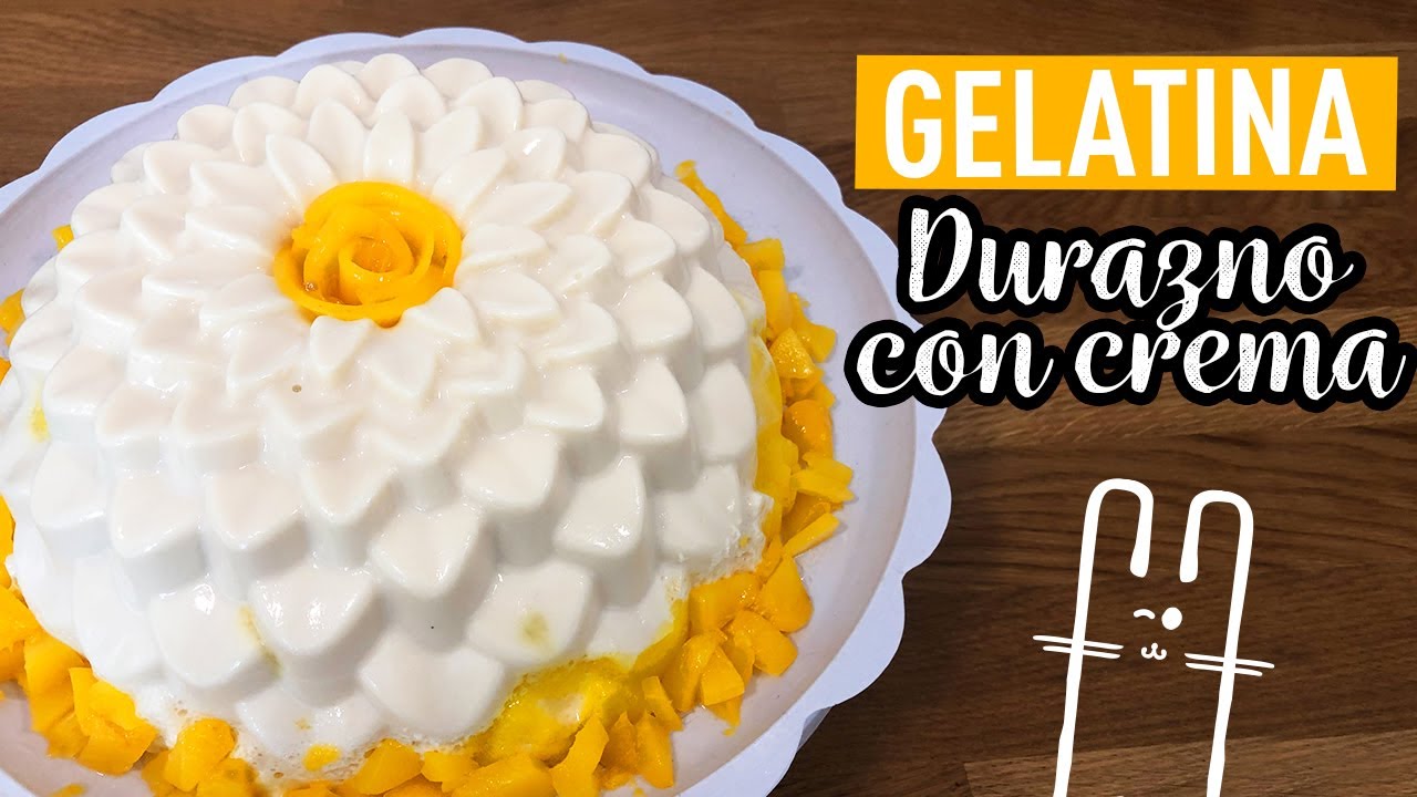 GELATINA DURAZNOS CON CREMA 🍑 | GELATINA QUESO CREMA | GELATINA FÁCIL Y DELICIOSA | EL BAUL DE JAVE