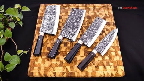 CÙNG NGẮM NHÌN BỘ DAO 4 MÓN CÁN MUN - HÀNG CHUẨN CỦA HTX DAO PHÚC SEN